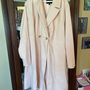 Light pink heavy pea coat.